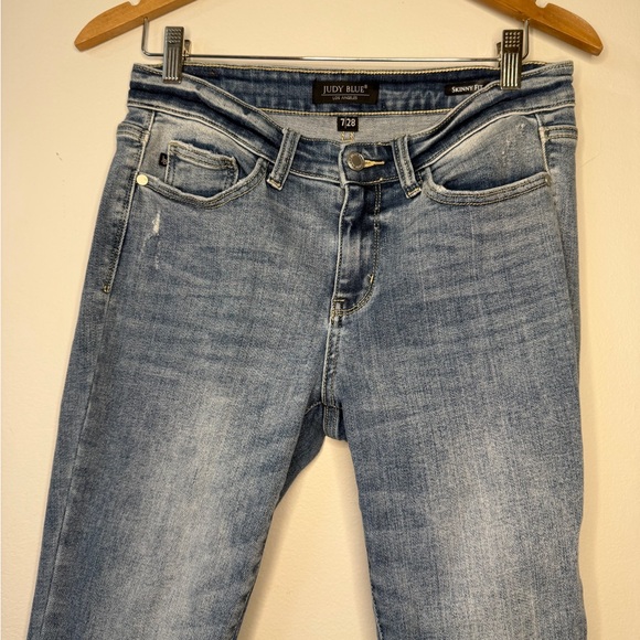 Judy Blue Skinny Jeans 7/28 Mid Rise Stretch Denim Medium Wash Women - Picture 3 of 5